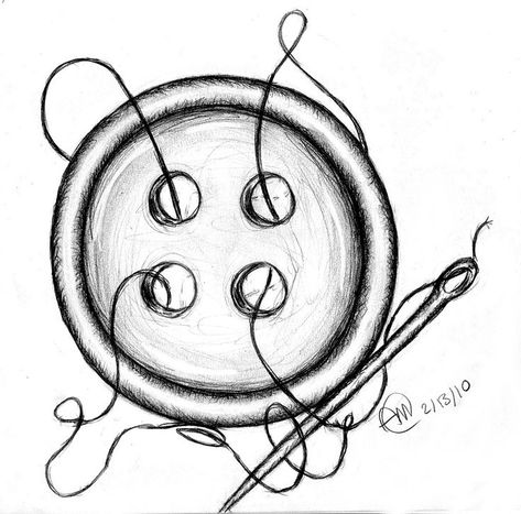 Coraline Button Eyes Drawing, Coraline Drawing, Sewing Tattoos, Button Tattoo, Clip Art Library, Halloween Tattoos, Button Art, Drawing Images, Sewing Art