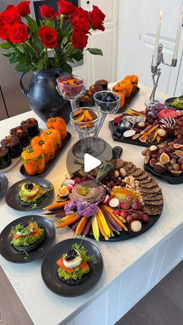 Chef Bae on Instagram: "A Halloween brunch that’s giving healthy, but haunted. I hosted my dream brunch with @potterybarn & my favorite tabletop pieces, candlesticks & serveware are linked in my LTK highlight! #chefbae #halloweentable #halloweendecor #potterybarn" Chef Bae, Halloween Brunch, Halloween Table, My Dream, Serveware, Pottery Barn, Instagram A, Halloween Decorations, Table Top