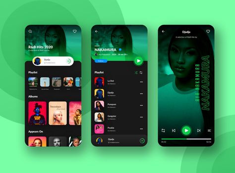 Music Ui Design, Music Player Ui Design, Music App Ui Design, Music Ui, Spotify Layout, Music Player, Playlist App, Best App Design, Music Streaming App