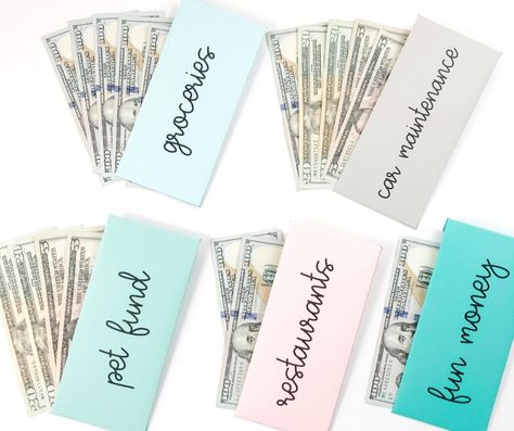 How To Start The Cash Envelope Method: Easy Steps And Free Printables - Inspired Budget Envelope Budget, Money Organizer, Envelope Budget System, Budget System, Cash Organizer, Cash Budget Envelopes, Money Manifest, Fun Money, Recipes Dessert Easy