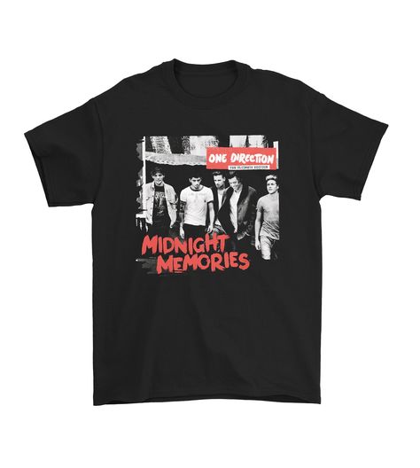 Stylish One Direction Summer TShirts For Fans Long Sleeve Check more at https://goldenandhoodie.com/stylish-one-direction-summer-tshirts-for-fans-long-sleeve-4651/ One Direction Merch Clothes, One Direction Midnight Memories, Memory Tshirt, Reunion Outfit, One Direction Shirt, One Direction Merch, One Direction Shirts, Midnight Memories, Streetwear Inspo