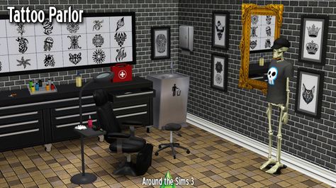 Sims 4 Tattoo Shop, Sims 4 Cc Tattoo, Cc Tattoo, Sims 4 Tattoos, Full Tattoo, Tattoo Parlor, 3 Tattoo, 4 Tattoo, Getting A Tattoo