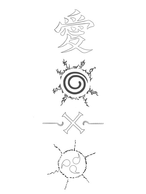 Naruto Village Symbols Tattoo, Anime Tattoos Symbols, Anime Sun Tattoo, Hidden Anime Tattoos, Naruto Sun And Moon Tattoo, Naruto Tattoo Ideas Small Symbols, Anime Tattoos Minimalist, Simple Anime Tattoos Demon Slayer, Amine Tattoos Ideas