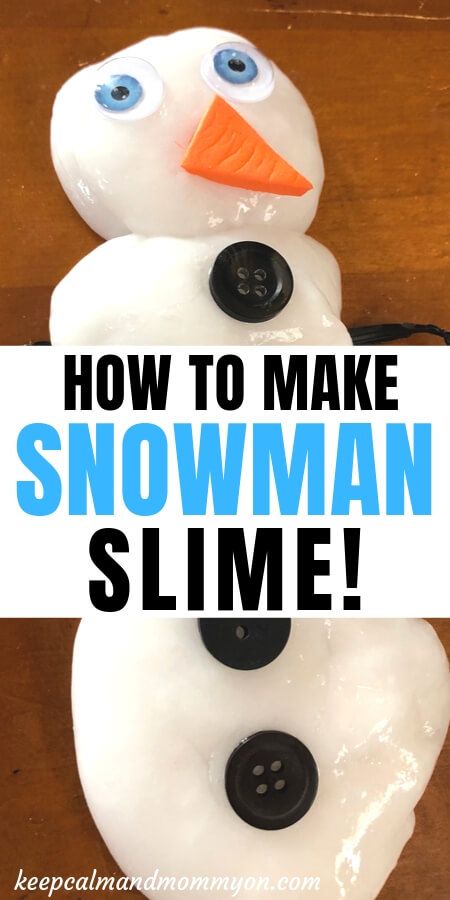 Snowman Slime! - Keep Calm And Mommy On - Slime Recipes - Christmas Slime - How to Make Slime - Fine Motor Skills - Sensory Activities Snowman Slime, Farmstand Ideas, Diy Christmas Slime, Grinch Slime, How To Make Snowman, Christmas Printables Kids, Make Snowman, Christmas Slime, Christmas Activity For Kids