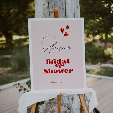 Bridal Shower 2024, Bridal Shower Modern, Bridal Shower Poster, Retro Bridal Showers, Graphic Business, Modern Bridal Shower Invitations, Retro Bridal, Bridal Shower Sign, Modern Bridal Shower