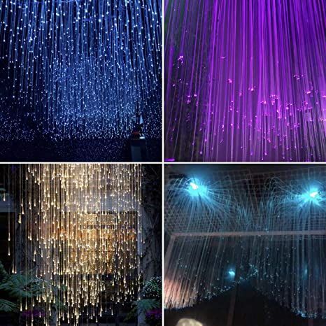 NEW VERSION:Upgraded fiber optic sparkle waterfall curtain light kit, control by Remote,APP&music via mobile phone. No concern about losing remote anymore! SAFE FOR USE:Our fiber optic cable is safe, soft, green, flexible, non-conductive, waterproof, durable and long lifespan.Easy for curtain/waterfall installation. MORE COLORS:16 static color via remote,various colors via APP, jump,fade,brightness control,sound control available for light engine,most suitable for sensory lighting. Sky Car, Sky Ceiling, Star Lights On Ceiling, Fiber Optic Lighting, Sensory Lights, Flash Point, Star Ceiling, Sensory Room, Fibre Optics