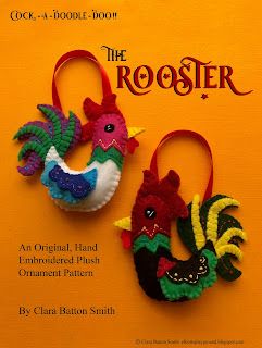 Felt Rooster, Rooster Ornament, Rooster Pattern, A Nightmare Before Christmas, Orange Embroidery, Chicken Crafts, Jack O Lantern Faces, The Rooster, Felt Pattern