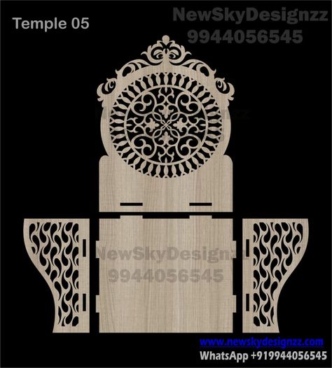 Mdf Ganpati Decoration, Small Mandir, Free Laser Cut Files, Ganpati Decor, Ganpati Decoration At Home, Kitty Party Games, Mandir Design, Decoration For Ganpati, 3d Files