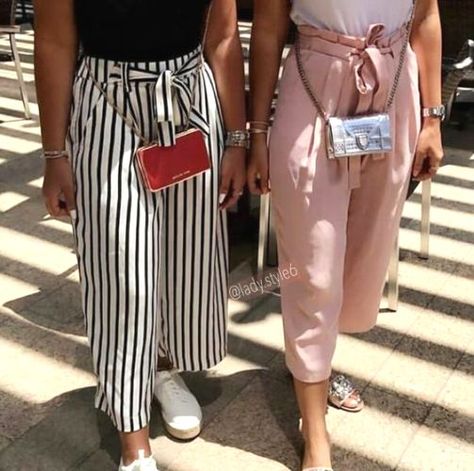 Bow pants and high waisted pants styling ideas | Just Trendy Girls Bow Pants, Classy Pants, Pants Women Fashion, Styling Ideas, Girly Fashion, Business Casual Outfits, Summer Outfits Women, Outfits Casuales, High Waisted Pants