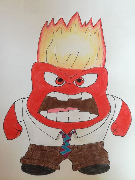 ANGER Disney Inside Out, Grinch, Anger, Inside Out, Disney, Drawings