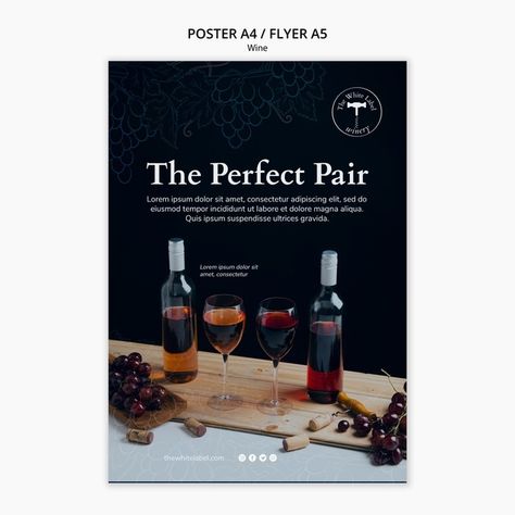 Instagram Stories Template, Wine Event, Promotional Flyers, Wine Shop, Wine Design, Instagram Story Template, Story Template, Poster Template, Free Psd