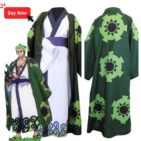 Roronoa Zoro Cosplay, Zoro Cosplay, One Piece Cosplay, Zoro One Piece, Costume Themes, Game Costumes, Mens Halloween Costumes, Full Dress, Anime Costumes