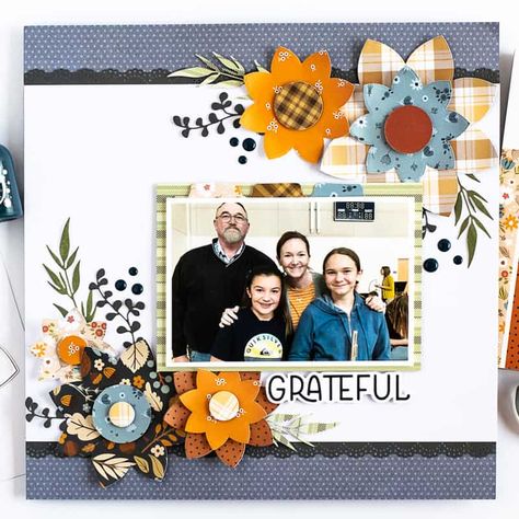 Partner Celebration 2023: Scrapbook.com - Scrapbook & Cards Today Magazine Fall Scrapbook Layouts, Family Layout, Scrapbook Pictures, Picture Layouts, Scrapbook Layout Sketches, Fall Scrapbook, Family Scrapbook, Cozy Autumn, Scrapbook Sketches