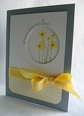 Circle Window, Card Making Inspiration, The Circle, Card Sketches, Card Layout, Floral Cards, Creative Cards, Sympathy Cards, Love Cards