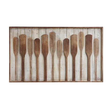 28" Paddles on Washed White Wood Framed Wall Décor | Michaels River Time, Murfreesboro Tennessee, Boho Style Decor, Baskets Storage, Wall Decor Storage, Decor Baskets, Lake Decor, Lake Living, Lake House Ideas