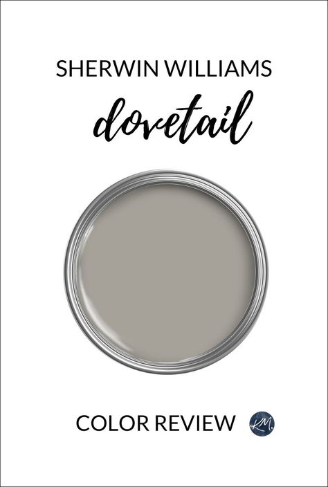 Sherwin Williams Dovetail SW 7018: Paint Color Review Dove Gray Paint Sherwin Williams, Dovetail Sherwin Williams Living Rooms, Sherwin Williams Dove Tail, Dovetail Sherwin Williams Bedrooms, Dove Tail Paint Color, Sw Dovetail, Dovetail Sherwin Williams, Sherwin Williams Dovetail, Dove Grey Paint