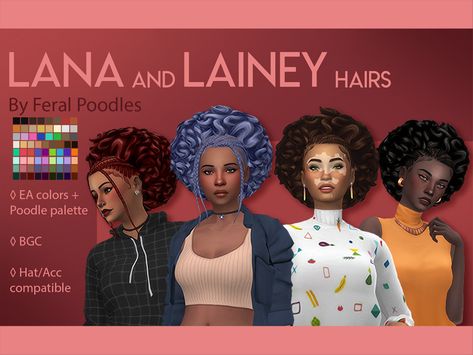 Sims Resource Hair, The Sims Resource Hair, Ts4 Maxis Match Cc, Black Hair Afro, Curly Afro Hair, Maxis Match Cc, Sims 4 Black Hair, Sims 4 Game Mods, Sims Hair