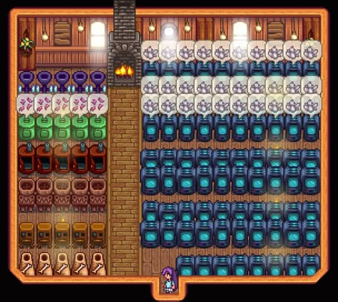 Stardew Storage, Stardew Valley Shed Layout, Stardew Tips, Stardew Ideas, Stardew Farm, Stardew Farms, Stardew Valley Layout, Stardew Valley Tips, Stardew Valley Farms