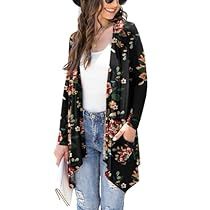 Casual Cardigan Sweater, Fashion Draping, Trendy Cardigans, Cardigan For Women, Cardigan Casual, Cardigan With Pockets, Drape Cardigan, Floral Knit, Casual Cardigans