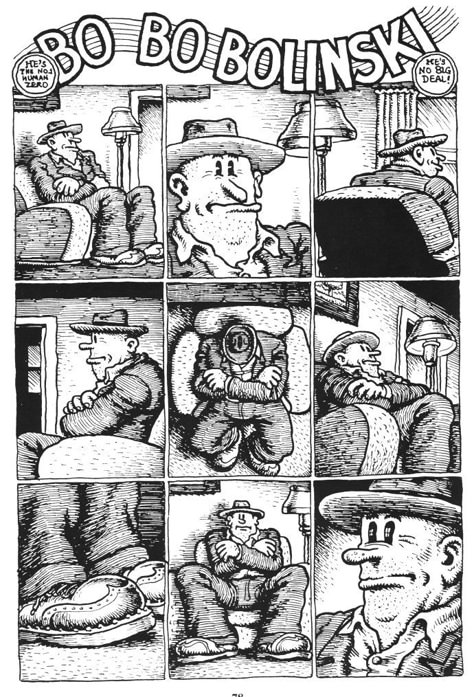 R. Crumb, “Bo Bo Bolinsky,” in Uneeda Comix, 1970 Mr Natural, Crumb Art, Robert Crumb Art, Fritz The Cat, R Crumb, Art Spiegelman, Underground Comics, Jack Kirby Art, Underground Comix