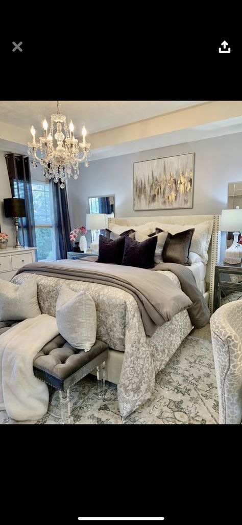 Bedroom Inspirations Master Women, Luxurious Bedrooms Women, Master Bedrooms Decor Chic, Small Master Bedrooms Decor Cozy Elegant, Apartment Bathroom Decor Ideas Glam Luxury, Female Bedroom Ideas Classy Modern, Elegant Bedrooms Luxury Classy, Modern Luxury Bedroom Master Suite Decorating Ideas, Female Master Bedrooms Decor