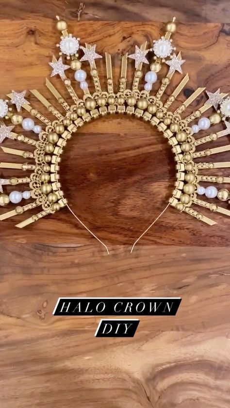 Angel Crown Diy, Diy Zip Tie Crown, Zip Tie Crown Diy, Ziptie Crown, Zip Tie Crafts, Cable Tie Crown, Diy Halo Crown, Halo Crown Diy, Zip Tie Crown