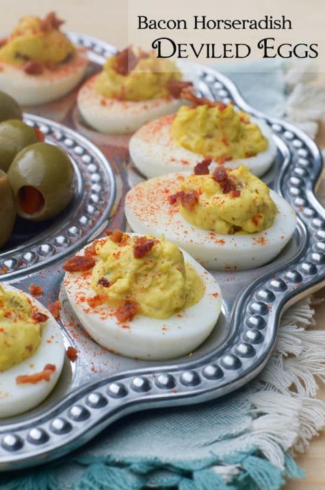 Horseradish Deviled Eggs Recipe, Horseradish Deviled Eggs, Recipes Eggs, Devil Eggs, Devilled Eggs Recipe Best, Devilled Eggs, Best Deviled Eggs, Bacon Deviled Eggs, Deviled Eggs Classic