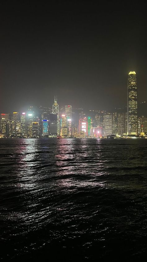 China Night View, Hong Kong Aesthetic, Chinese Cities, Hawaii Wall Art, Beach At Night, Hong Kong Travel, Night Vibes, City Wallpaper, Time Photo