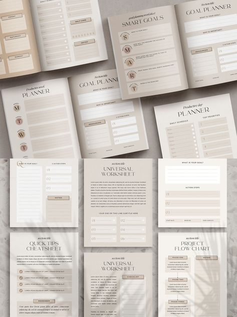 Workbook Template for Coaches, Canva Ebook Template for Online Course, Coachin collegeplanner #weeklymealplanner #goodnotestemplatesfreeplanner📔. Brochure Aesthetic, Canva Desktop, Powerpoint Designs, Canva Ebook Template, Blog Branding Kit, Ebook Template Design, Canva Ebook, Planner Writing, Workbook Design