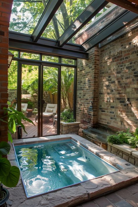 13 Stylish Shelter Solutions For Your Hot Tub – DreamyHomeStyle Pool Side Gazebo, Hot Tub Shelters, Dream Environment, Tub Room, Indoor Hot Tub, Hot Tub Room, Indoor Pool Design, Exterior House Ideas, Hot Tub Garden