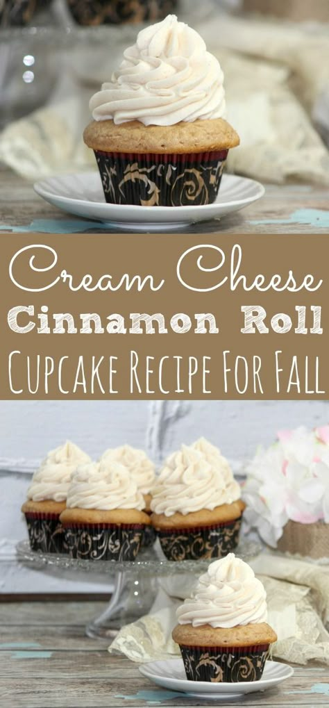 Cinnamon Roll Cupcake, Recipe For Granola, Perfect Cupcake Recipe, Cinnamon Roll Cupcakes, Homemade Cupcake Recipes, Homemade Cream Cheese Frosting, Homemade Cream Cheese, Sweet Cupcake, Homemade Cupcakes