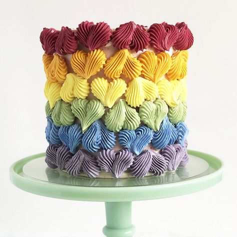 Rainbow Heart Petal Cake | Color Kitchen Colorful Baking, Gluten Free Cake Mixes, Petal Cake, Colorful Food, Color Kitchen, Cake Mixes, Natural Food Coloring, Dog Cakes, Layered Cake