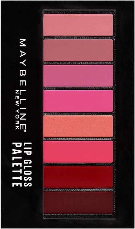 Lipstick Pallete, Maybelline Lipgloss, Nars Palette, Maybelline Lip Gloss, Lip Gloss Palette, Inexpensive Makeup, Drugstore Lips, Maybelline Lip, Pin Up Makeup