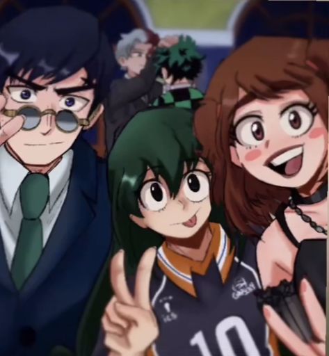 Dekusquad Fanart, Mha Photos, Mha Crossover, Ropa Dark, Mha Dr, My Hero Academia Tsuyu, Urban Ninja, Group 3, My Hero Academia Memes