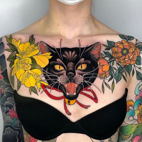 ✨🐈 Happy #CatTatThursday! 🐈✨ Wow! 😻 This is purr purrfection! Ameowzing cattoo courtesy of @allday_jina! 🙌 Cat Chest Tattoo, Tattoo On Chest, Cat Tat, Chest Tattoo, Cat Tattoo, Tattoo On, Cat Photo, Tattoos, On Instagram