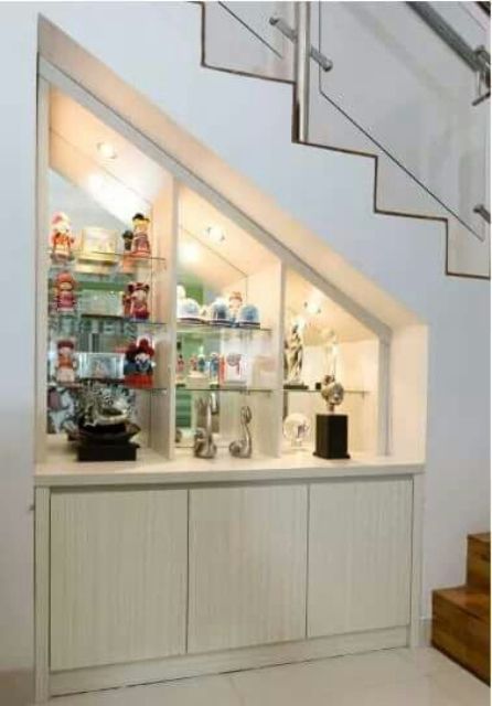 a lit up and built in home bar right under the stairs is a cool idea that won't take any space in your home Under Stairs Decoration, Under Staircase Ideas, Living Room Under Stairs, Storage Under Staircase, Bar Under Stairs, Under Staircase, Stairs Decoration, Room Under Stairs, تحت الدرج