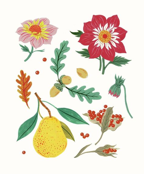 Illustration Calendar 2023, October 2022 Calendar, Autumn Berries Illustration, Calender 2022 October, Oana Befort, October 2022 Calendar Wallpaper, October Calendar, Calendar Wall, Month Of October