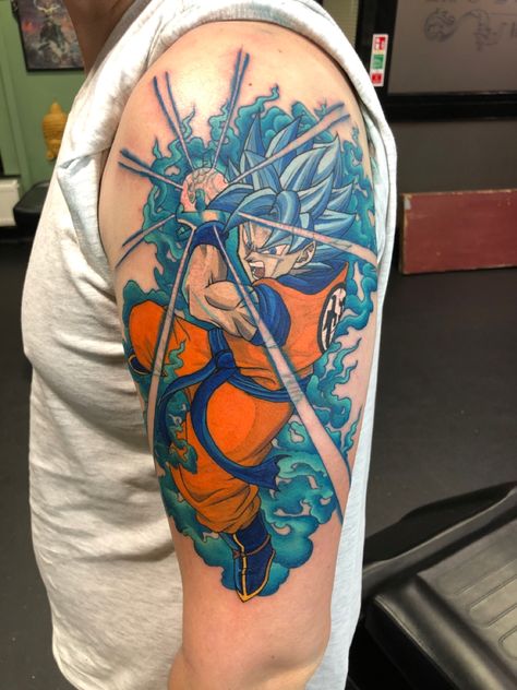 Goku Kamehameha Tattoo, Kamehameha Tattoo, Goku Kamehameha, Dragon Ball, Naruto, Tattoos