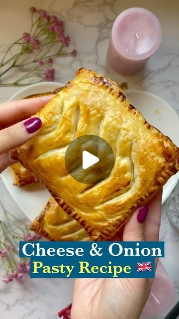 Dr Basmah Ahmad 🥰🇬🇧🇵🇰 | on Instagram: "CHEESE AND ONION PASTIES (MY RECIPE) 🇬🇧 Sharing with you all my delicious recipe for the British classic: cheese and onion pasties (inspired by a certain blue logo bakery)🤪I formed this recipe for a while in my head and then finally got around to making them and OMG they’re so yummy!!! Seasoned perfectly, just creamy enough to melt in your mouth, 2 types of cheeses, no soggy pastry and so so moreish🤪 Consider this recipe my platinum jubilee gift- they’ll be a definite hit at any garden party!  MY RECIPE: (makes 6 large pasties)  1. Fill a pot halfway up with water and 300g potatoes and bring to the boil. Let them boil for around 20 mins until soft 2. While they’re boiling, chop up 1 white onion and cook until golden and soft in some butter/oi Cheese And Onion Pasty, Pasties Recipes, Logo Bakery, Fancy Appetizers, Types Of Cheese, Platinum Jubilee, Bakery Logo, White Onion, Melt In Your Mouth