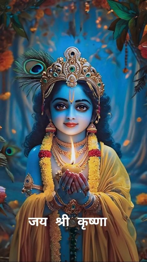 Jay Shree Krishna Image, Sreekrishna Jayanthi Photos, Jay Shree Krishna, Animals With Horns, Happy Good Morning Images, Krishna Avatar, Logo Wallpaper Hd, Flowers Quotes, Beautiful Morning Quotes