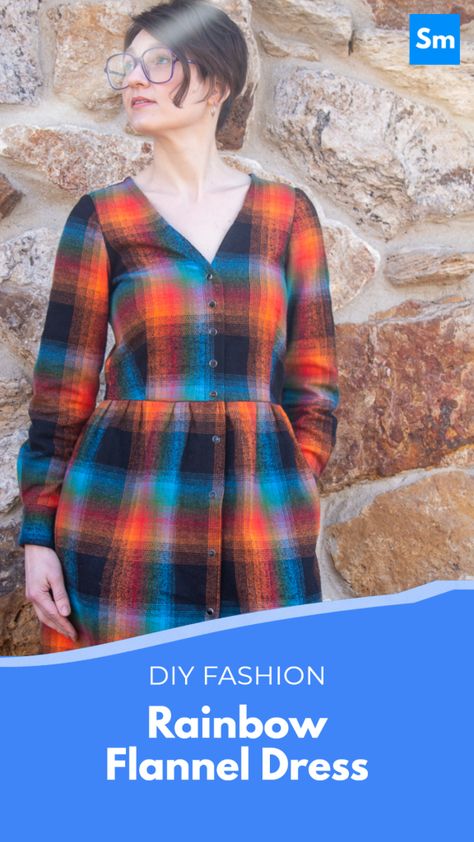 Ever since I sewed my first flannel Darling Ranges dress, I’ve wanted to sew a second one. [...]Continue Reading Easy Flannel Sewing Projects, Flannel Patterns Sewing, Flannel Dress Pattern, Flannel Sewing Projects, Flannel Sewing Patterns, Sewing Mitered Corners, Sew Over It, Flannel Outfits, Dress Patterns Free