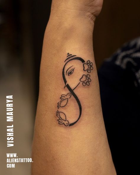 Tattoo Pics - Tattoo.com Bappa Tattoo Design, Bappa Tattoo, Lord Ganesh Tattoo, White Wrist Tattoos, Lord Ganesha Tattoo, Ganesha Tattoos, Ganpati Tattoo, Aliens Tattoo, Hindu Tattoos