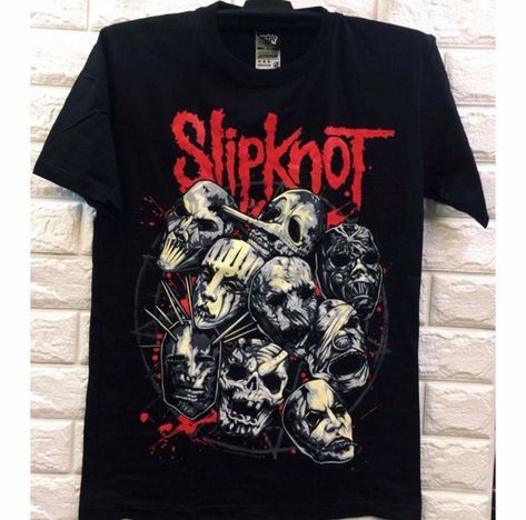 Streetwear Graphic Tees, Rock Band Shirts, Loose Fit Shirts, Band Shirt, Slipknot, Band Shirts, Graphic Tee Shirts, Rock Band, Oversized Shirt