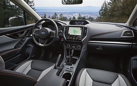 2020 Subaru Crosstrek - Photos & Videos | Subaru Subaru Crosstrek Interior, Console Styling, Car Guide, Interior Led Lights, Subaru Crosstrek, Mid Size Suv, Blue Interior, Future Car, Subaru Impreza