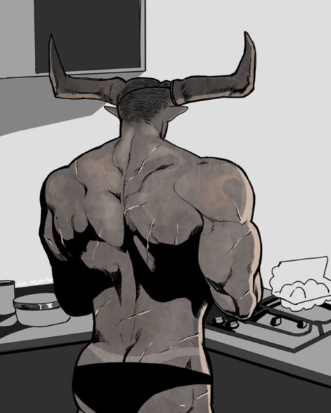 Iron Bull in underware Bull Monster Art, Bull Man Art, Bull Character Design, Bull Oc, Dragon Age Inquisition Iron Bull, Iron Bull Dragon Age, Dragon Age Iron Bull, Muscle Drawing, Dragon Man