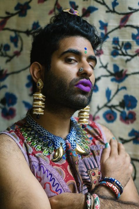 Lgbtq Rights, Indian American, Gender Fluid Fashion, Queer Fashion, Moustaches, Androgynous Fashion, Performance Artist, Beauty Standards, Artistic Photography