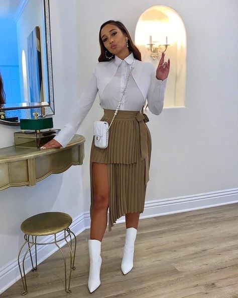 92af93f73faf3cefc129b6bc55a748a9desc53120851ri Looks Chic, Fit Check, Mode Inspiration, Lookbook Outfits, Classy Dress, Look Fashion, Classy Outfits, White Shirt, Havana