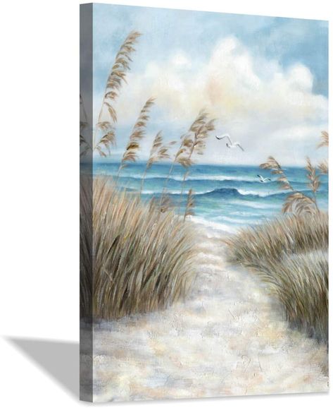 Painting For Bedroom, Beach Path, Coastal Artwork, Seascape Canvas, Seascape Wall Art, Beach Wall Art, Canvas Pictures, Posters Prints, Print Poster