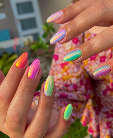 #nails #nailart #nailsofinstagram #manicure #nailsoftheday #gelnails #u #beauty #nail #nailsart #nailsdesign #nailsonfleek #naildesign #acrylicnails #nailtech #nailstagram #naildesigns #nailstyle #instanails #nailsnailsnails #nailartist #nailpolish #nailinspo #love #nailswag #inspire #gelpolish #unhas #gel #glitternails Chrome Pride Nails, Light Blue Chrome, Blue Chrome Nails, Designs For Short Nails, Blue Chrome, Awesome Nails, Summery Nails, Nail Design Ideas, Cute Gel Nails