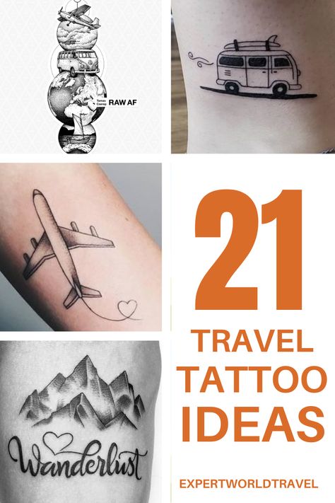 Family Travel Tattoo Ideas, Meaningful Travel Tattoos, Women Travel Tattoo, Family Travel Tattoo, Travel Friendship Tattoos, Travel Friend Tattoos, Tattoos About Adventure, Life Is An Adventure Tattoo, Bora Bora Tattoo